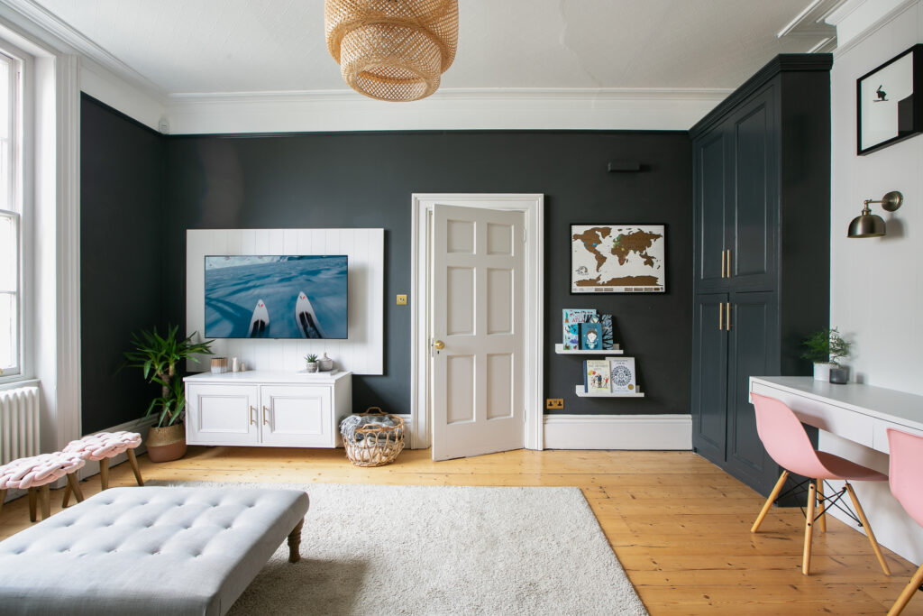 blue living room